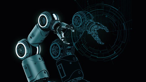 Entwurf eines Roboterarms für Industriemaschinen mittels eines virtuellen digitalen Zwillingsmodells